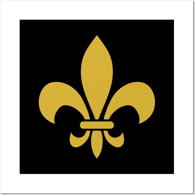 Metallic Gold Fleur De Lis Wall Art by inotyler